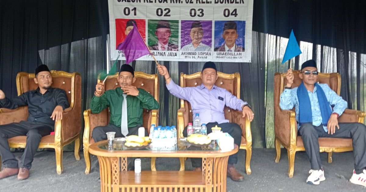Pemilihan Ketua RW 002 Kp. Bunder Berlangsung Meriah dan Demokratis, Empat Kontestan Siap Pimpin Perubahan