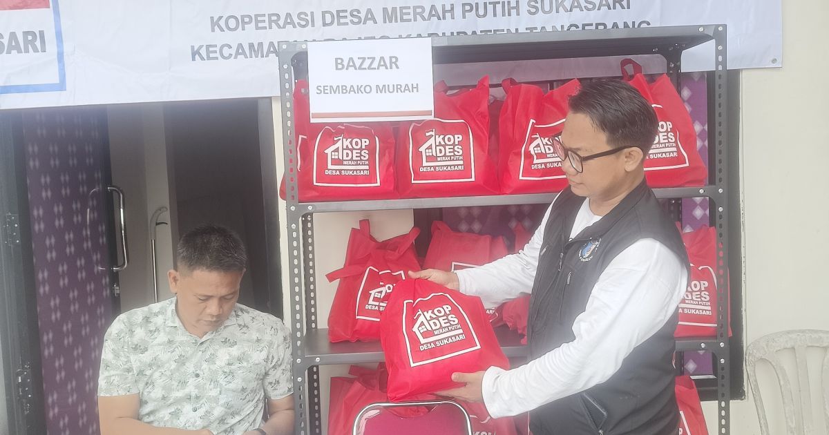 Kopdes Merah Putih Desa Sukasari Gelar Bazar Murah